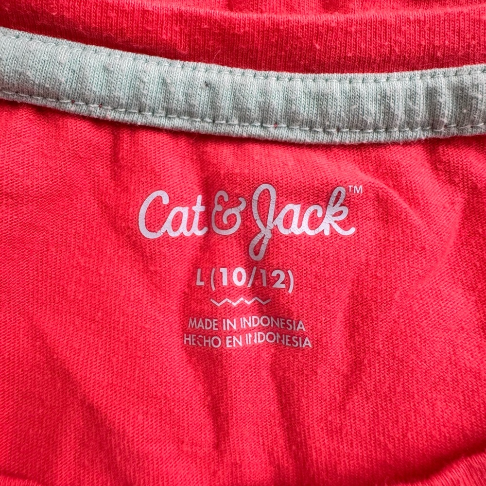 Cat & Jack Coral Short-Sleeve Tee with Sequin Butterfly - Picture 8 of 10